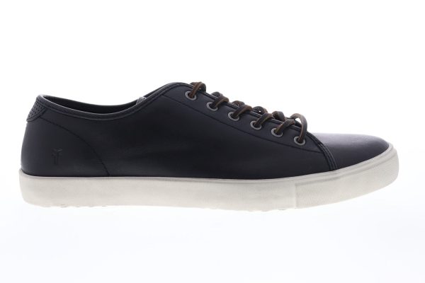 Frye Brett Low 80549 Mens Black Leather Low Top Lace Up Lifestyle Sneakers Shoes For Cheap