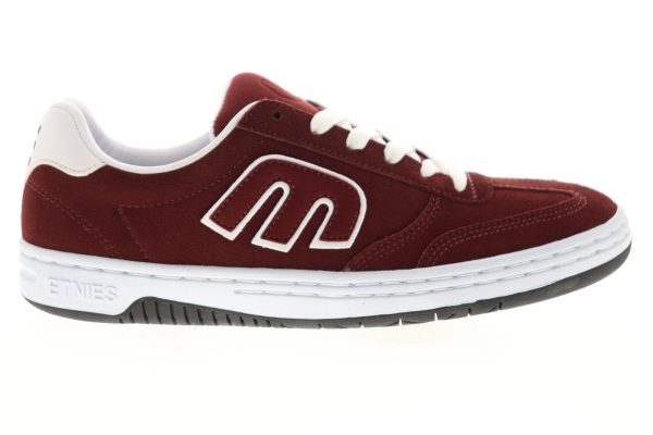 Etnies Locut Mens Burgundy Suede Lace Up Skate Inspired Sneakers Shoes Online Sale