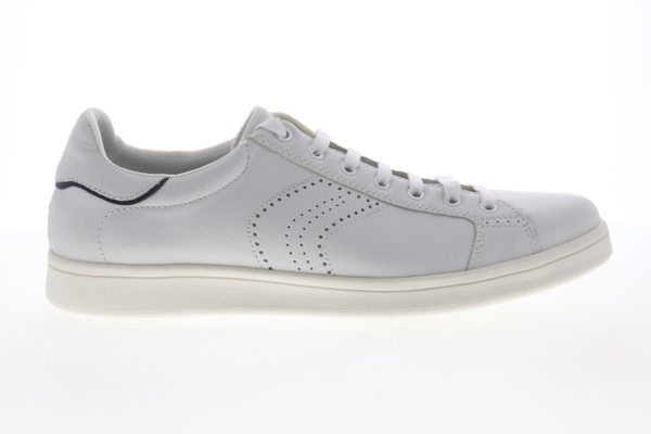 Geox U Warrens Mens White Leather Low Top Lace Up Euro Sneakers Shoes Online Hot Sale