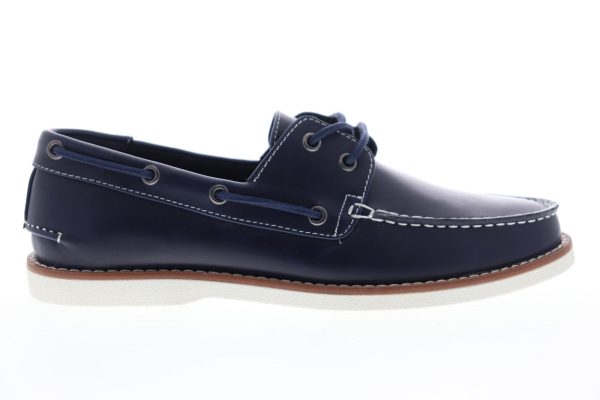 Unlisted by Kenneth Cole Santon Boat JMS8SY024 Mens Blue Boat Shoes Loafers Supply