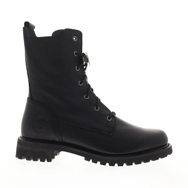 Harley-Davidson Wicklyn D84478 Womens Black Leather Zipper Motorcycle Boots Cheap