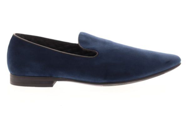 Giorgio Brutini Cress 176033 Mens Blue Canvas Slip On Casual Loafers Shoes Fashion