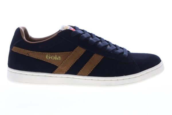 Gola Equipe Suede CMA495 Mens Blue Low Top Lace Up Lifestyle Sneakers Shoes Online Sale