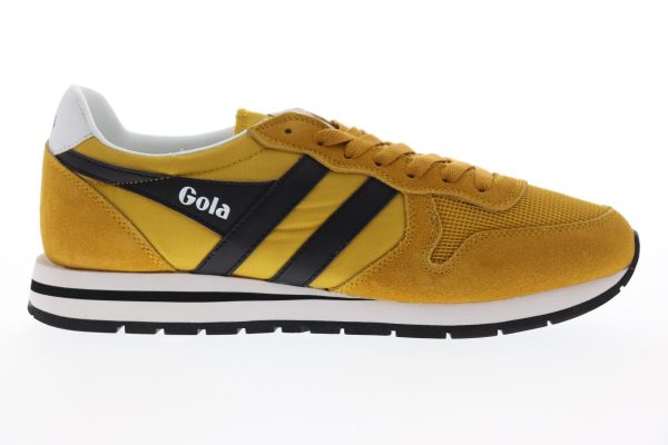 Gola Daytona CMA592 Mens Yellow Mesh Low Top Lace Up Lifestyle Sneakers Shoes Fashion