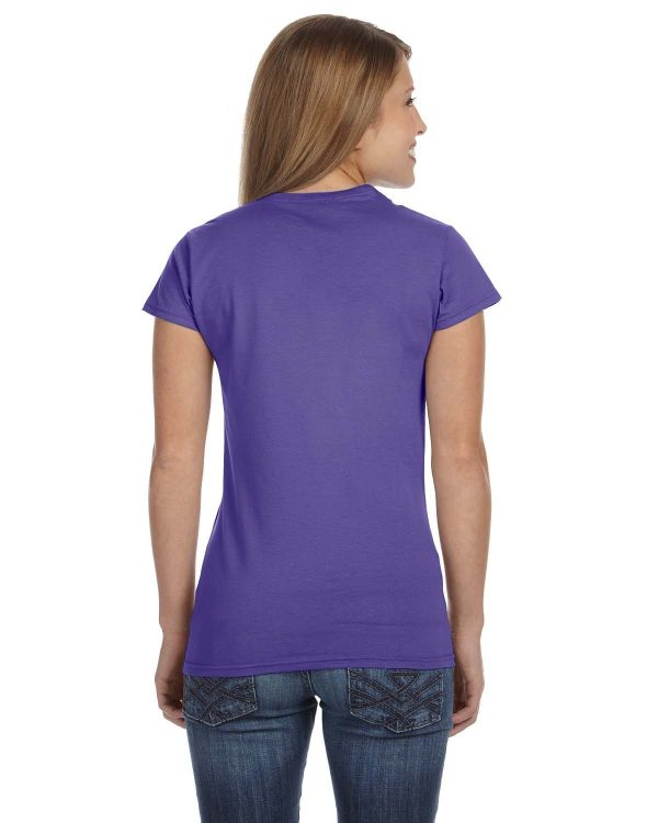 Gildan Ladies SoftStyle T-Shirt | Heather Purple For Cheap - Image 2