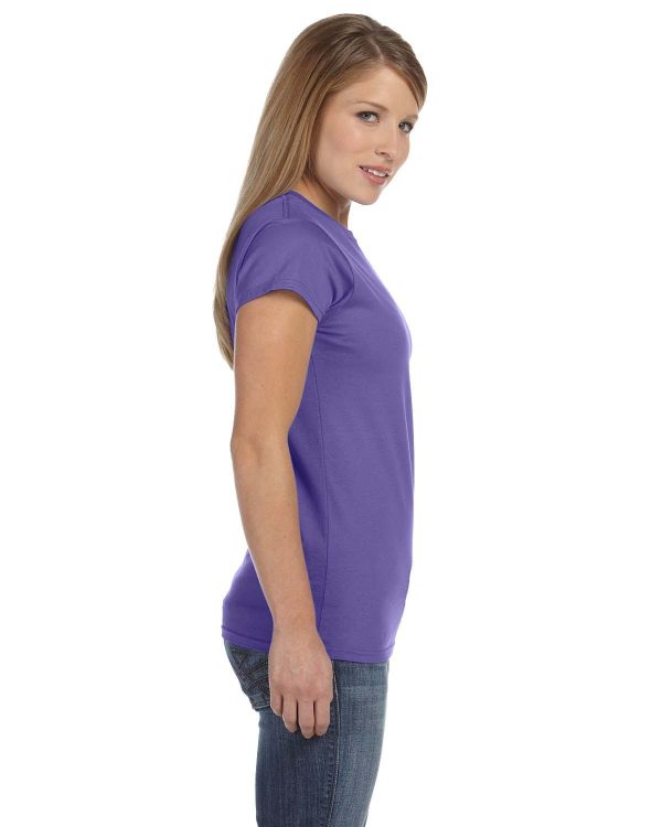 Gildan Ladies SoftStyle T-Shirt | Heather Purple For Cheap - Image 3
