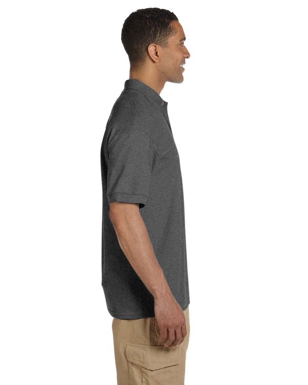 Gildan Heavyweight Cotton Pique Polo Shirt | Dark Heather Online - Image 3