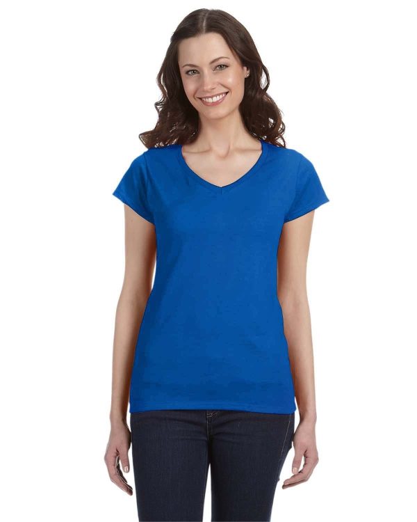 Gildan Ladies SoftStyle V-Neck T-Shirt | Royal Blue Cheap