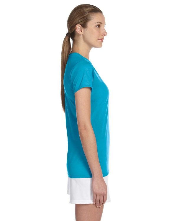 Gildan Ladies 4.5 oz. Performance T-Shirt | Carolina Blue For Cheap - Image 3