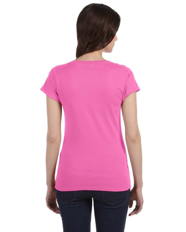Gildan Ladies SoftStyle V-Neck T-Shirt | Azalea For Discount - Image 2