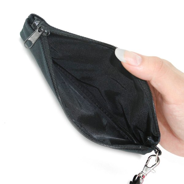 Canvas Zipper Wallet - SMALL - Skelanimals Bonita the Unicorn NEED LOVE Pose Black Gray Red White Online now - Image 2