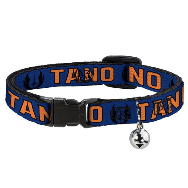 Cat Collar Breakaway - Star Wars Jedi Order Insignia TANO Text Blues Orange Cheap