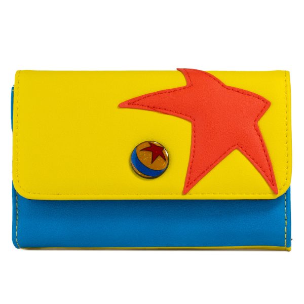 Women s Fold Over Wallet Rectangle - Pixar Luxo Ball Bounding Yellow Red Blue For Sale