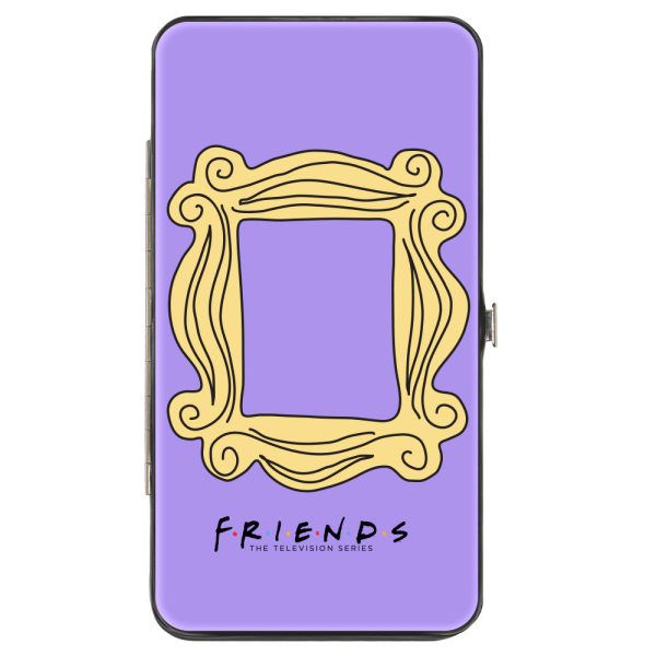 Hinged Wallet - FRIENDS Monica s Peephole Picture Frame Purple Yellow Online Sale
