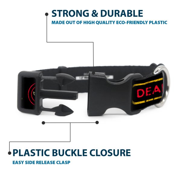 Plastic Clip Collar - DEADPOOL S CHIMICHANGAS and Logo Black Gold Red Online Sale - Image 4