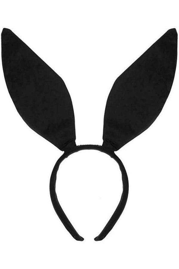 Black Satin Bunny Ears Discount